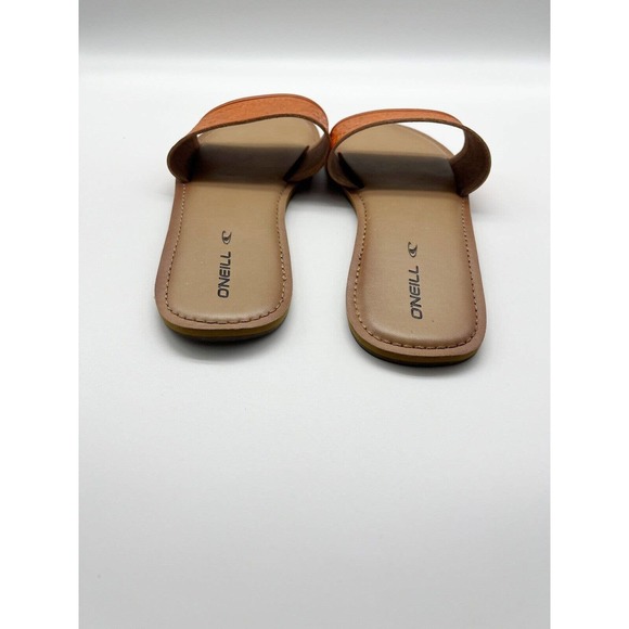 O’Neill Crisp Orange Aztec Embossed Slip On Womens Sandals Size 9 Slides - Picture 6 of 10